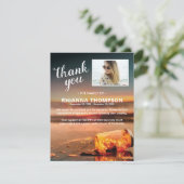 Beach Funeral Sympathie foto Bedankkaart (Staand voorkant)