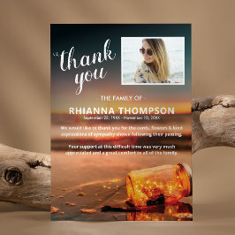 Beach Funeral Sympathie foto Bedankkaart