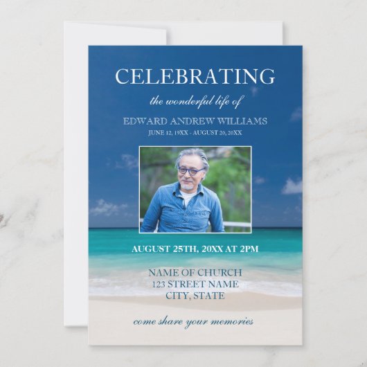 Beach Funeral | Viering van de foto van Life Kaart (Voorkant)