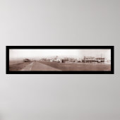 Beach Galveston, TX foto 1910 Poster (Voorkant)