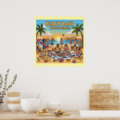 Beach Gathering Poster (Keuken)