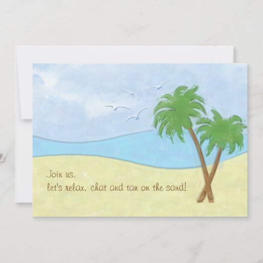 Beach Gathering-uitnodiging Kaart (Voorkant)