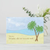 Beach Gathering-uitnodiging Kaart (Staand voorkant)