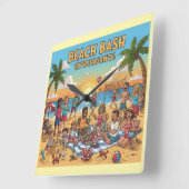 Beach Gathering Vierkante Klok (Hoek)