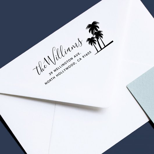 Beach Geïnspireerd eBay Elegant Name and Return Ad Rubberstempel