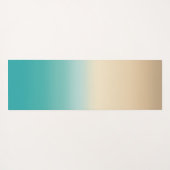 Beach-geïnspireerd ontwerp met monogram en naam yogamat (Achterkant (horizontaal))