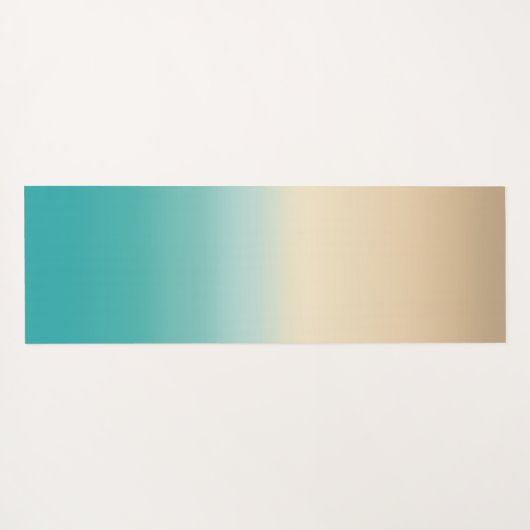 Beach-geïnspireerd ontwerp met monogram en naam yogamat (Achterkant (horizontaal))