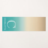 Beach-geïnspireerd ontwerp met monogram en naam yogamat (Voorkant (horizontaal))