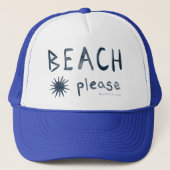 BEACH GELIEVE Waterverf Beachy Quote Trucker Pet (Voorkant)