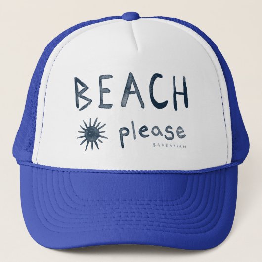 BEACH GELIEVE Waterverf Beachy Quote Trucker Pet (Voorkant)