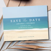 Beach gelofte verlenging Save the date Aankondigingskaart