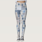 Beach Geometric Waterverf Pattern Legging (Voorkant)