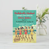 Beach Getaway Birthday of Bachelorette Destination Kaart (Staand voorkant)