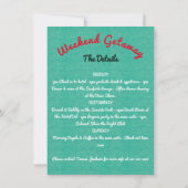 Beach Getaway Birthday of Bachelorette Destination Kaart (Achterkant)