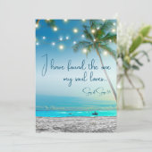 Beach gevonden één bron houdt van tropisch sparen  aankondiging (Staand voorkant)