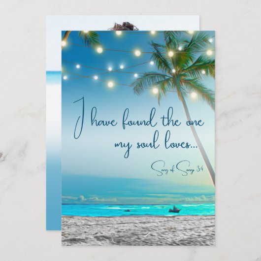 Beach gevonden één bron houdt van tropisch sparen aankondiging (Voorkant / Achterkant)