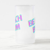 Beach Gezegde Roze en Blauwgroen Matglas Bierpul (Center)