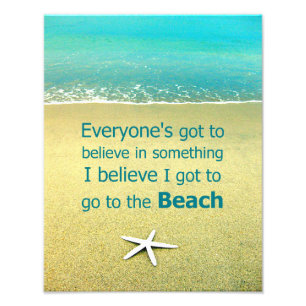 Beach Gezegde Starfish Foto Foto Afdruk