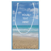 Beach Gift Bag met (of zonder) jouw tekst Klein Cadeauzakje (Achterkant)