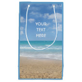 Beach Gift Bag met (of zonder) jouw tekst Klein Cadeauzakje (Voorkant)