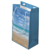 Beach Gift Bag met (of zonder) jouw tekst Klein Cadeauzakje (Achterkant Gekanteld)