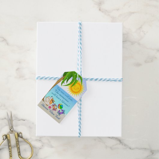 Beach Gift Label - SRF Cadeaulabel (Met Touw)