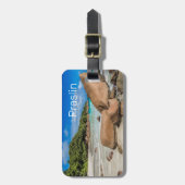 Beach Gift Praslin Seychellen Island Anse Lazio Bagagelabel (Voorkant verticaal)