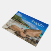 Beach Gift Praslin Seychellen Island Anse Lazio Deurmat (Schuin)