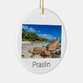Beach Gift Praslin Seychellen Island Anse Lazio Keramisch Ornament (Rechts)