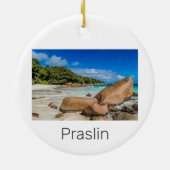 Beach Gift Praslin Seychellen Island Anse Lazio Keramisch Ornament (Achterkant)