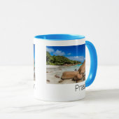 Beach Gift Praslin Seychellen Island Anse Lazio Mok (Voorkant rechts)