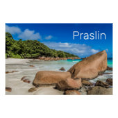 Beach Gift Praslin Seychellen Island Anse Lazio Perfect Poster (Voorkant)