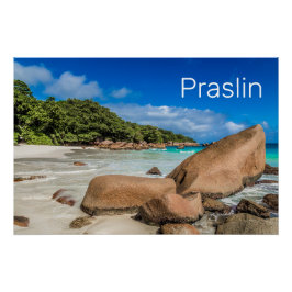 Beach Gift Praslin Seychellen Island Anse Lazio Perfect Poster