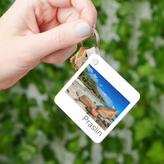 Beach Gift Praslin Seychellen Island Anse Lazio Sleutelhanger (Hand)