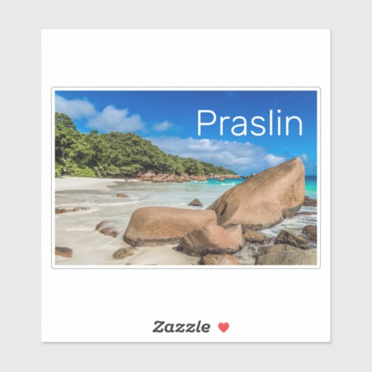 Beach Gift Praslin Seychellen Island Anse Lazio Sticker (Vel)