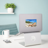 Beach Gift Praslin Seychellen Island Anse Lazio Sticker (Laptop op bureau)