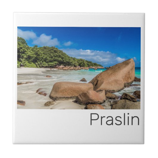 Beach Gift Praslin Seychellen Island Anse Lazio Tegeltje (Voorkant)