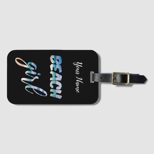 Beach Girl Bagagelabel (Voorkant (horizontaal))