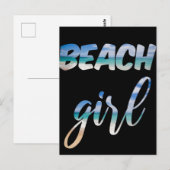 Beach Girl Briefkaart (Voorkant / Achterkant)