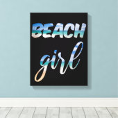 Beach Girl Canvas Afdruk (Insitu (Houten vloer))