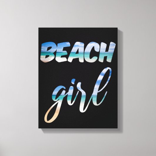 Beach Girl Canvas Afdruk (Voorkant)
