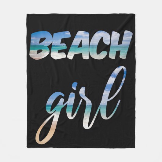 Beach Girl Fleece Deken (Voorkant)