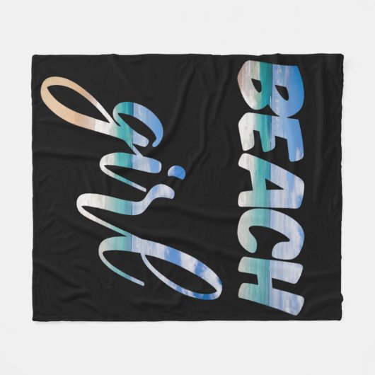 Beach Girl Fleece Deken (Voorkant (Horizontaal))