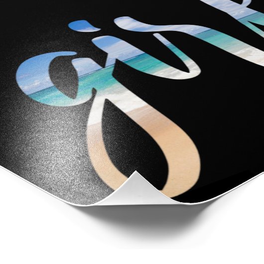 Beach Girl Foto Afdruk (Hoek)