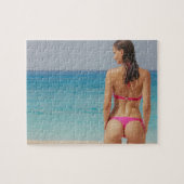BEACH GIRL G STRING BIKINI JIGSAW PUZZLE LEGPUZZEL (Horizontaal)