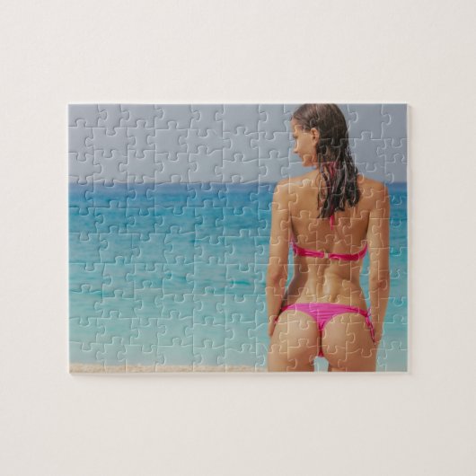 BEACH GIRL G STRING BIKINI JIGSAW PUZZLE LEGPUZZEL (Horizontaal)