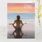 Beach Girl Kaart (Gele Bloem)