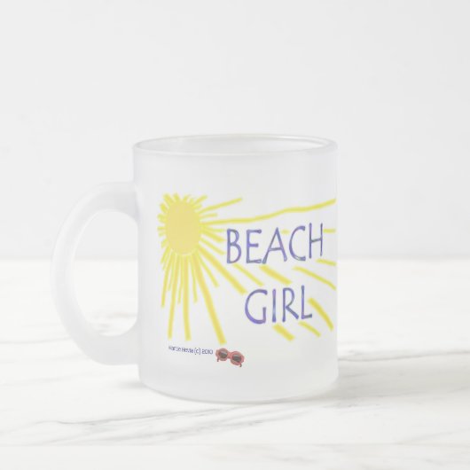 Beach Girl Matglas Koffiemok (Links)
