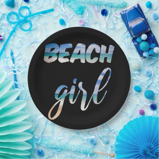 Beach Girl Papieren Bordje (Feest)