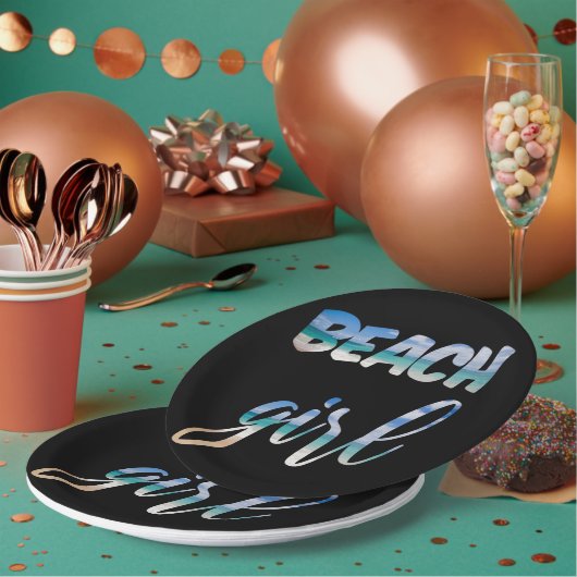 Beach Girl Papieren Bordje (Multi)